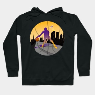 Basketball Street Baller Purple & Gold Hoodie